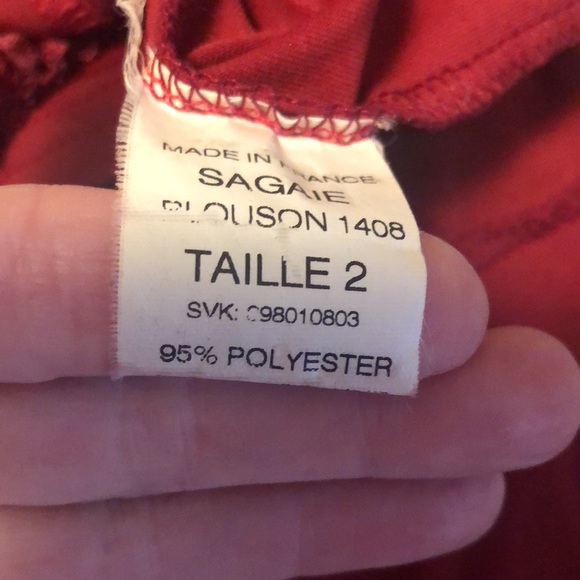 Beautiful Red Sequin Women’s Long Sleeved Jacket Made in France - Picture 14 of 15